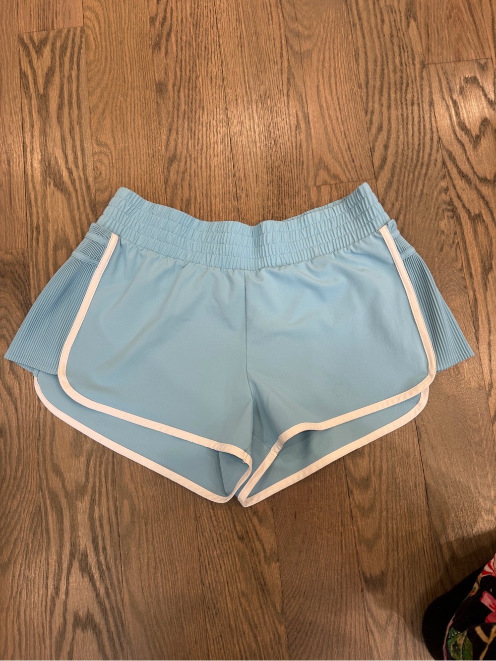 all in motion Light Blue Athletic Shorts with White Trim Women Large ~ GOOD COND